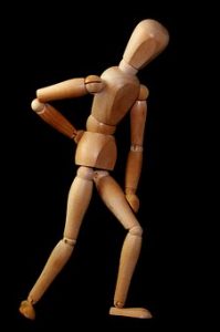 Wooden Figure with Chronic Pain